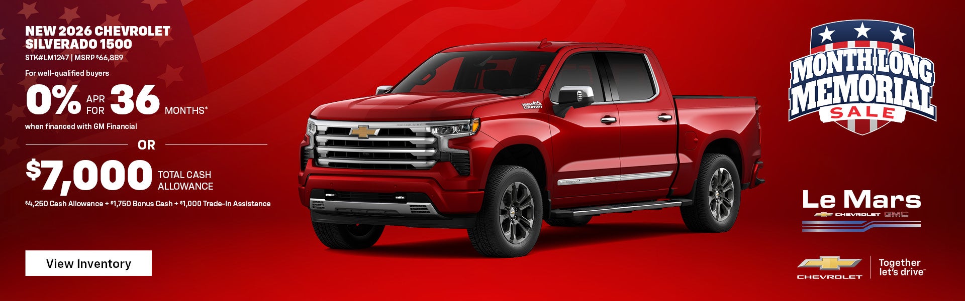 New 2026 Chevy Silverado 1500 in Le Mars, IA