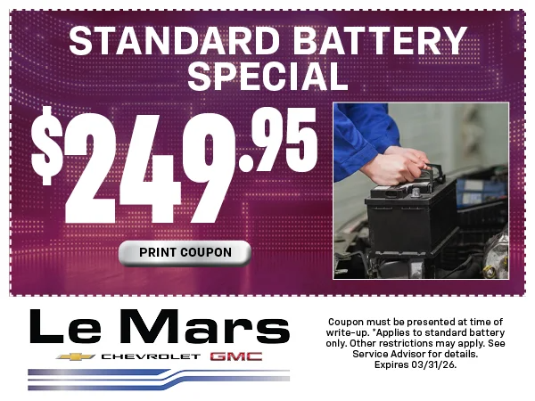 $249.95 Standard Battery Special